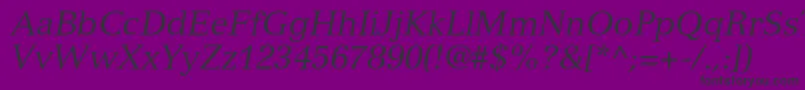 VersaillesltstdItalic Font – Black Fonts on Purple Background