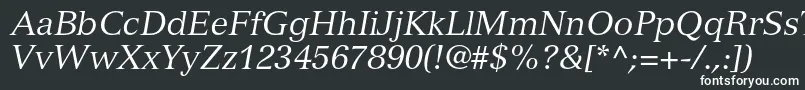 VersaillesltstdItalic-fontti – valkoiset fontit