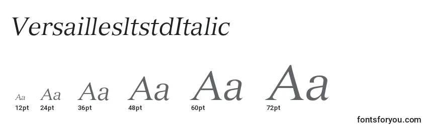 VersaillesltstdItalic Font Sizes
