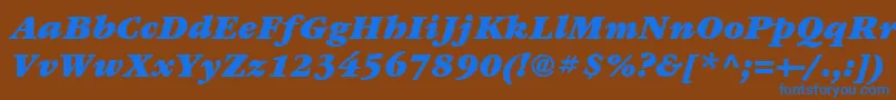 ItcGaramondLtUltraItalic Font – Blue Fonts on Brown Background