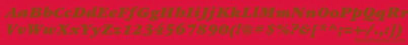 ItcGaramondLtUltraItalic Font – Brown Fonts on Red Background
