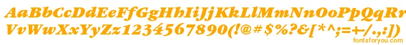 ItcGaramondLtUltraItalic Font – Orange Fonts on White Background