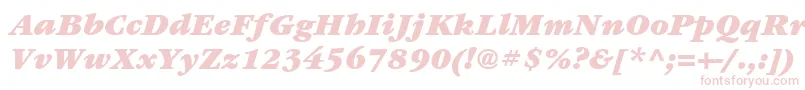 ItcGaramondLtUltraItalic-fontti – vaaleanpunaiset fontit