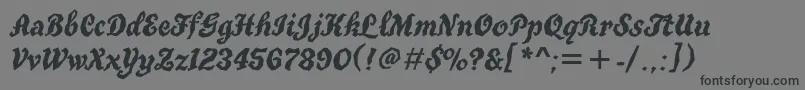 Truegritett Font – Black Fonts on Gray Background
