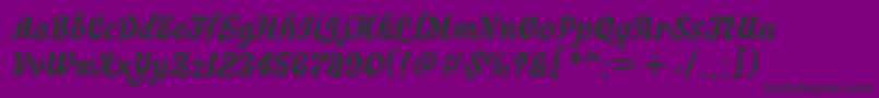 Truegritett-Schriftart – Schwarze Schriften auf violettem Hintergrund