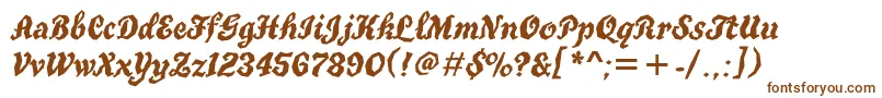Шрифт Truegritett – коричневые шрифты на белом фоне