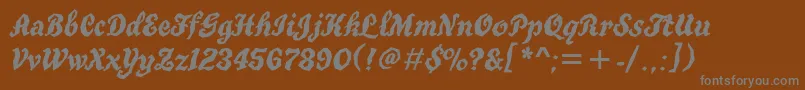Шрифт Truegritett – серые шрифты на коричневом фоне