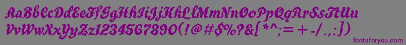 Truegritett Font – Purple Fonts on Gray Background