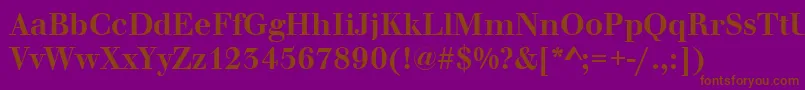 WalbaumOriginalMediumRegular Font – Brown Fonts on Purple Background