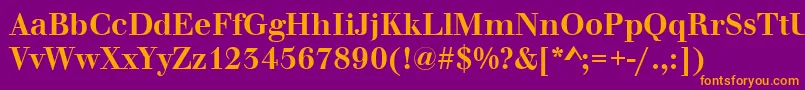 WalbaumOriginalMediumRegular Font – Orange Fonts on Purple Background