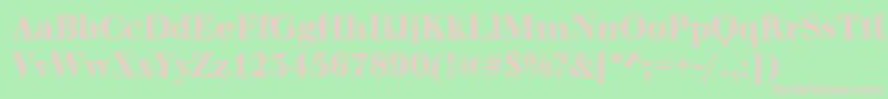 WalbaumOriginalMediumRegular Font – Pink Fonts on Green Background