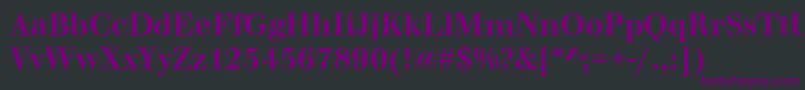 Шрифт WalbaumOriginalMediumRegular – фиолетовые шрифты на чёрном фоне
