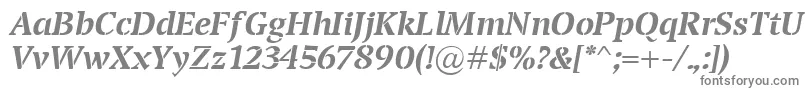 フォントTransportBolditalic – 白い背景に灰色の文字