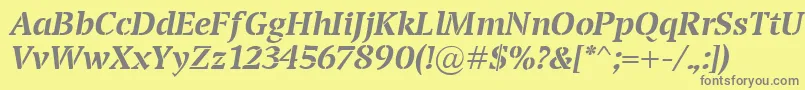 More about TransportBolditalic Font TransportBolditalic Font – Gray Fonts on Yellow Background