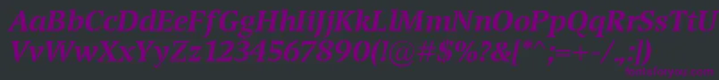 TransportBolditalic Font – Purple Fonts on Black Background