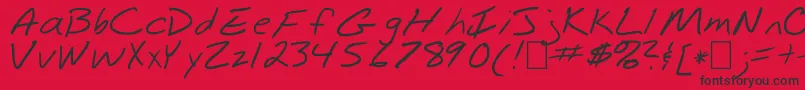 Zombiecat Font – Black Fonts on Red Background