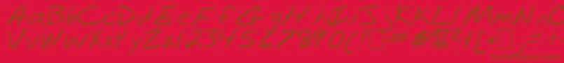 Zombiecat Font – Brown Fonts on Red Background