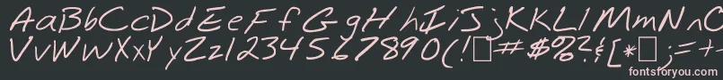 Zombiecat-Schriftart – Rosa Schriften auf schwarzem Hintergrund