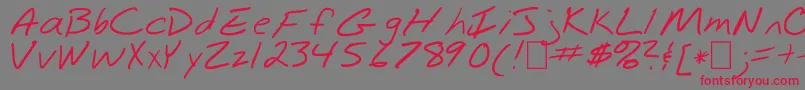 Zombiecat Font – Red Fonts on Gray Background