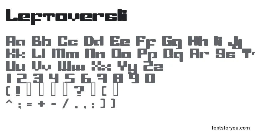 LeftoversIiフォント–アルファベット、数字、特殊文字