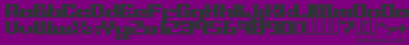 Шрифт LeftoversIi – чёрные шрифты на фиолетовом фоне