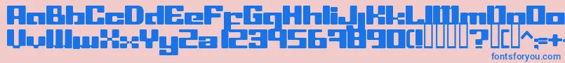 Шрифт LeftoversIi – синие шрифты на розовом фоне