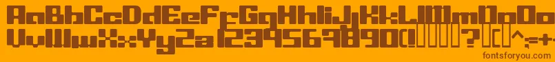 Шрифт LeftoversIi – коричневые шрифты на оранжевом фоне