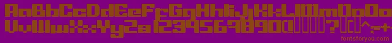 LeftoversIi Font – Brown Fonts on Purple Background