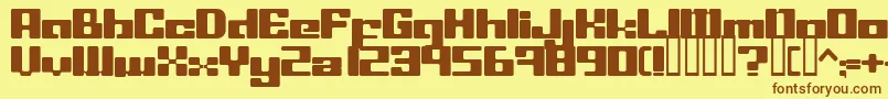 LeftoversIi-fontti – ruskeat fontit keltaisella taustalla