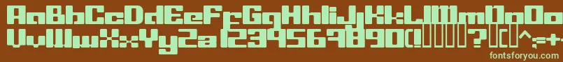 LeftoversIi Font – Green Fonts on Brown Background
