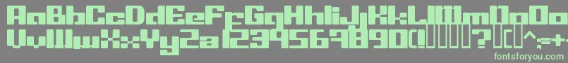 LeftoversIi Font – Green Fonts on Gray Background