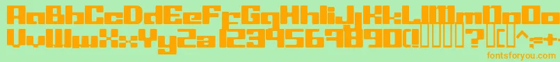 LeftoversIi Font – Orange Fonts on Green Background