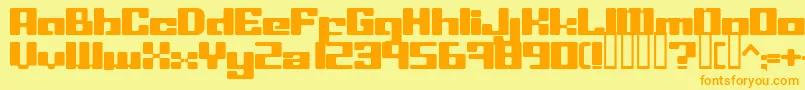 Шрифт LeftoversIi – оранжевые шрифты на жёлтом фоне