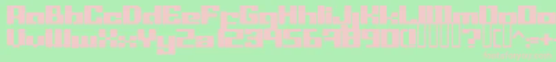 フォントLeftoversIi – 緑の背景にピンクのフォント