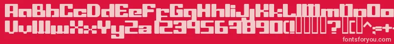 LeftoversIi Font – Pink Fonts on Red Background
