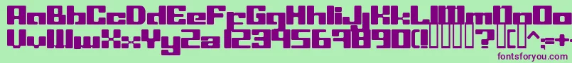 Шрифт LeftoversIi – фиолетовые шрифты на зелёном фоне