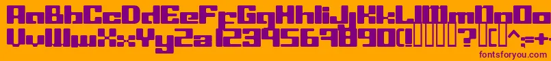 LeftoversIi Font – Purple Fonts on Orange Background