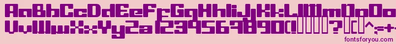 LeftoversIi-fontti – violetit fontit vaaleanpunaisella taustalla