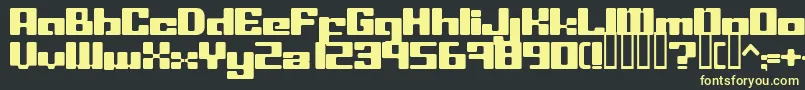 LeftoversIi Font – Yellow Fonts on Black Background