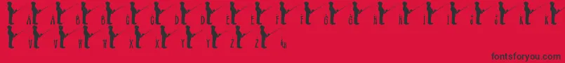 Police JlrFishinHole – polices noires sur fond rouge