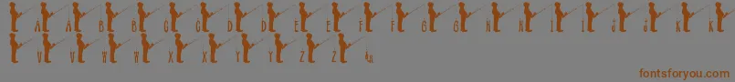 JlrFishinHole Font – Brown Fonts on Gray Background