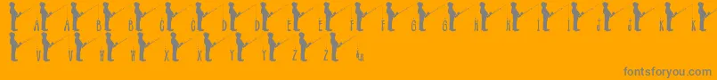 JlrFishinHole Font – Gray Fonts on Orange Background