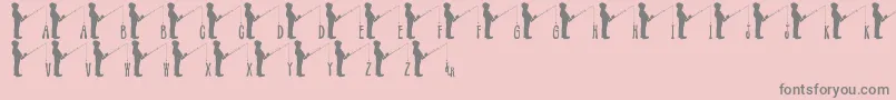 JlrFishinHole Font – Gray Fonts on Pink Background