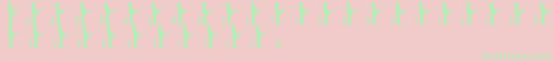 JlrFishinHole Font – Green Fonts on Pink Background