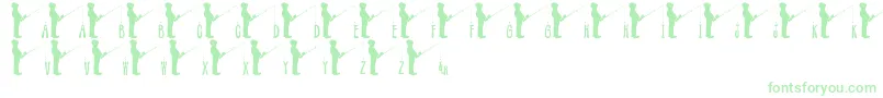 JlrFishinHole Font – Green Fonts on White Background
