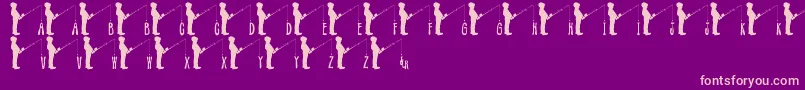 JlrFishinHole Font – Pink Fonts on Purple Background