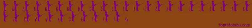 JlrFishinHole Font – Purple Fonts on Brown Background