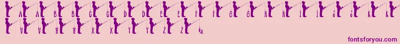 JlrFishinHole Font – Purple Fonts on Pink Background