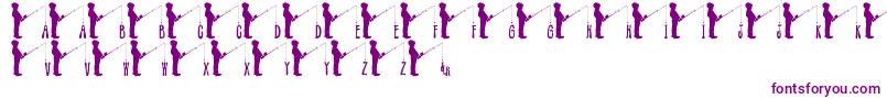 JlrFishinHole Font – Purple Fonts on White Background