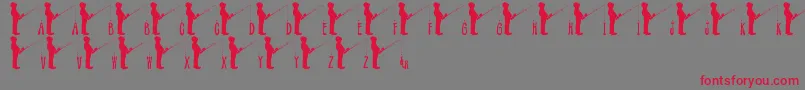 JlrFishinHole Font – Red Fonts on Gray Background